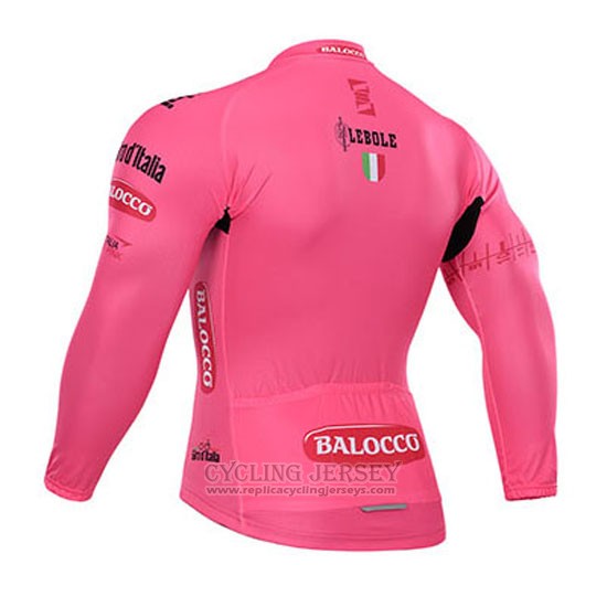 2015 Cycling Jersey Giro D'italy Pink Long Sleeve and Bib Tight
